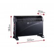 Mesko Home MS 7741 Indoor Black 2000 W Convector electric space heater