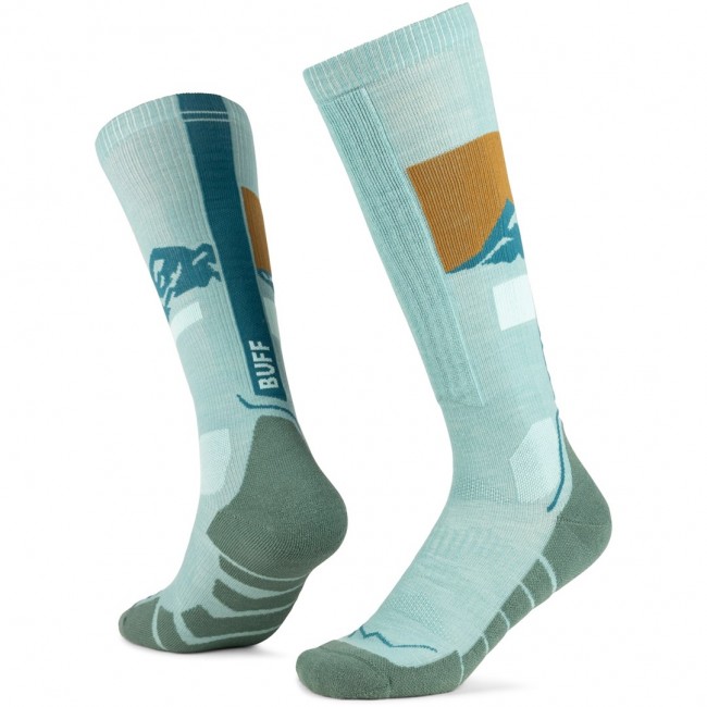 BUFF Merino HW Over Calf Socks HW01, Green L