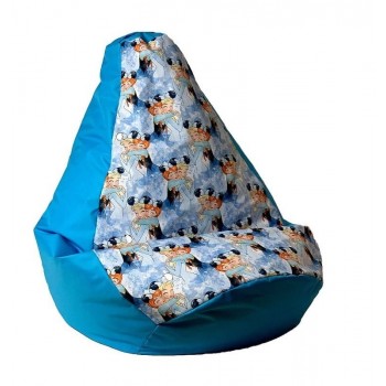 Sako bag pouffe pear print blue - Frozen XXL 140 x 100 cm