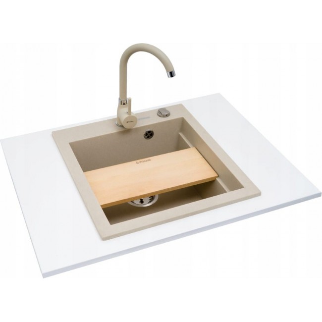PYRAMIS SIROS (57x51.5) 1B granite sink 070084801 sand beige