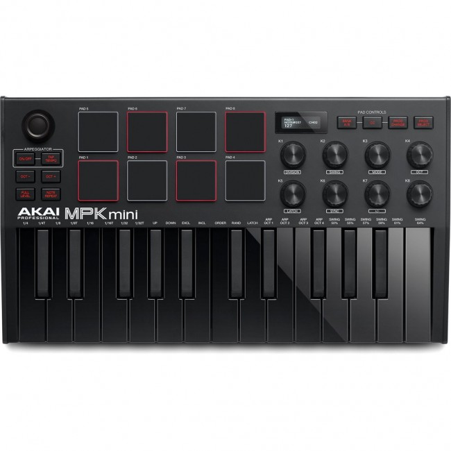 AKAI MPK Mini MK3 Control keyboard Pad controller MIDI USB Black AKAI MPK Mini MK3 Control keyboard Pad controller MIDI USB Black