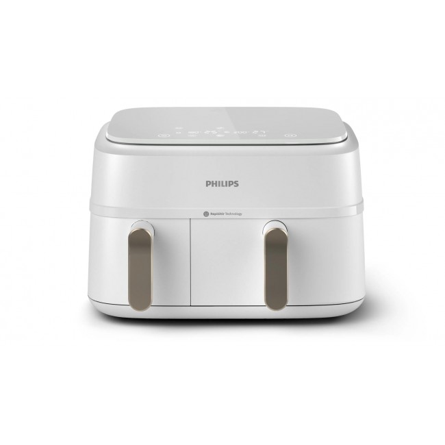 Philips 3000 series NA353/10 fryer Double 9 L Stand-alone 2750 W Hot air fryer Silver, White Philips 3000 series NA353/10 fryer Double 9 L Stand-alone 2750 W Hot air fryer Silver, White