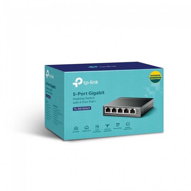TP-Link TL-SG1005LP network switch Unmanaged Gigabit Ethernet (10/100/1000) Power over Ethernet (PoE) Black TP-Link TL-SG1005LP network switch Unmanaged Gigabit Ethernet (10/100/1000) Power over Ethernet (PoE) Black