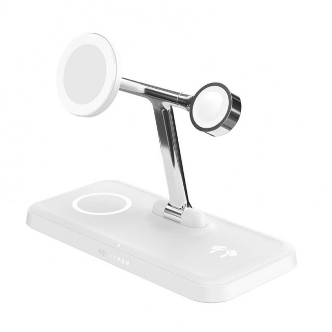 HYPER HJ3004WHGL mobile device charger Headphones, Smartphone, Smartwatch Silver, White DC, USB Wireless charging Fast charging Indoor HYPER HJ3004WHGL mobile device charger Headphones, Smartphone, Smartwatch Silver, White DC, USB Wireless charging Fast charging Indoor