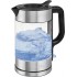 ProfiCook PC-WKS 1322 G electric kettle 1.7 L 2200 W Silver, Black, Transparent