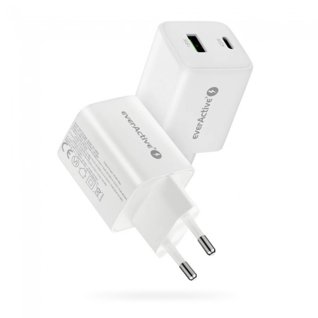 Charger 1 x USB Quick Charge 4.0, 1 x USB-C 45W white