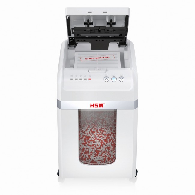 HSM Autofeed X200 paper shredder with automatic feeder, 30 L, P4, 4 x 12 mm