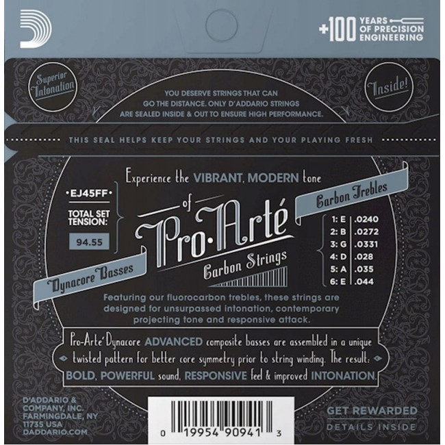 D'Addario EJ45 FF - classical guitar strings (24 - 44) D'Addario EJ45 FF - classical guitar strings (24 - 44)