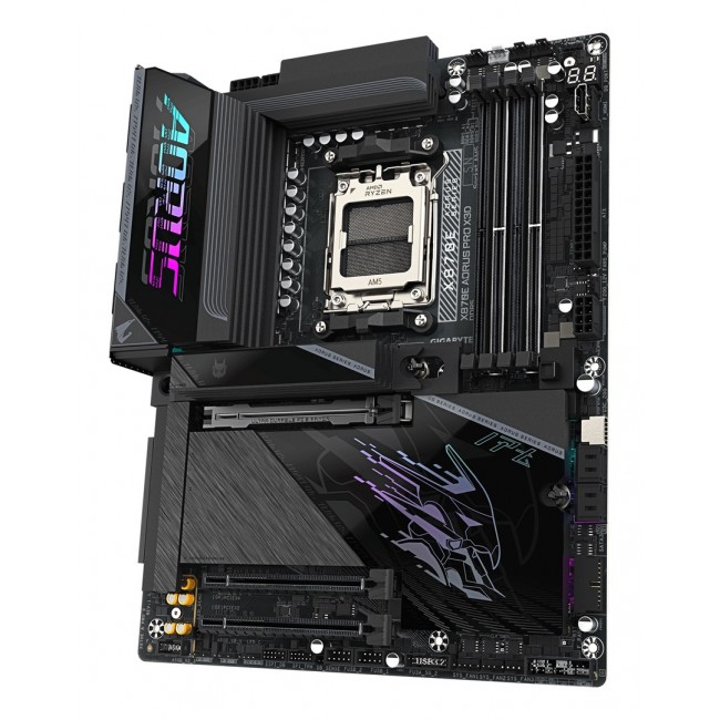 GIGABYTE X870E AORUS PRO X3D Motherboard - Supports AMD Ryzen 9000 CPUs, 18+2+2 Phases Digital VRM, up to 9000Hz DDR5 (OC), 2xPCIe 5.0 + 2xPCIe 4.0, Wi-Fi 7, 5GbE LAN, USB 4