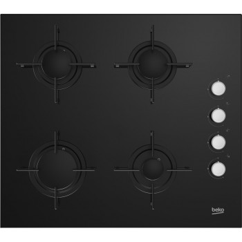 Beko HILG64120S hob Black Built-in 60 cm Gas 4 zone(s)