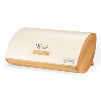 Maestro MR-1775-IVORY bread box Other Ivory, Wood Bamboo, Metal