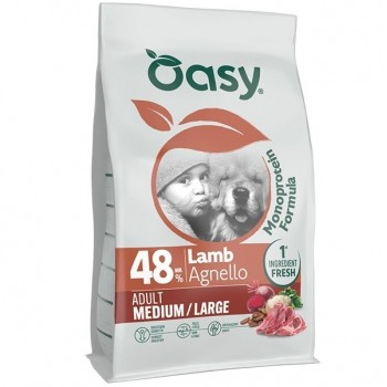 OASY One Animal Protein Adult Medium/Large Lamb - dry dog food - 10kg