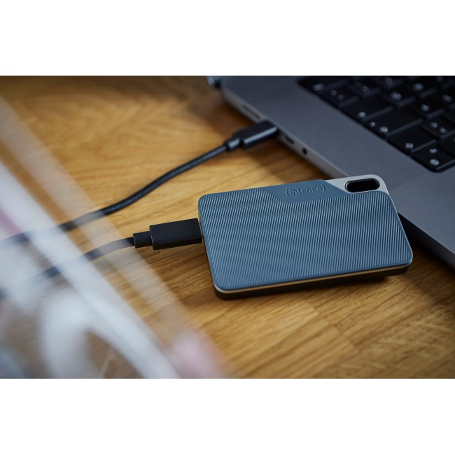 Intenso Lesen/Schreiben bis zu 500 MB/s/250GB USB Type-C 3.2 Gen 1 (3.1 Gen 1) Blue, Grey Intenso Lesen/Schreiben bis zu 500 MB/s/250GB USB Type-C 3.2 Gen 1 (3.1 Gen 1) Blue, Grey
