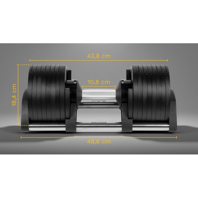 REBEL ACTIVE Cast iron automatic dumbbell 36kg, 2kg increments