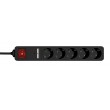Gembird SPG5-U2-5-02 power extension 1.5 m 5 AC outlet(s) Indoor Black