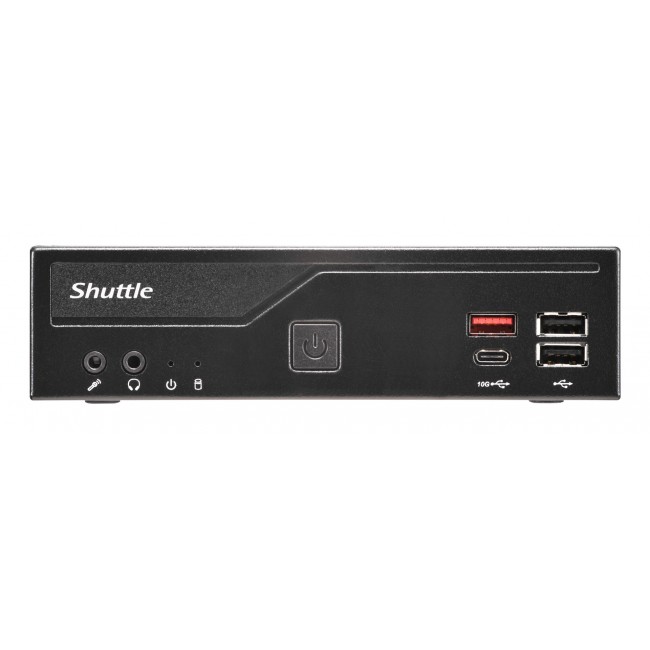 Shuttle Slim PC DH810 , S1851, 1x HDMI (2.1), 1x DP, 1x USB-C (DP), 1x 2.5 Shuttle Slim PC DH810 , S1851, 1x HDMI (2.1), 1x DP, 1x USB-C (DP), 1x 2.5
