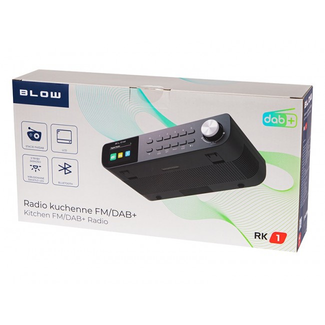 FM/DAB+ BLOW RK1 kitchen radio, black