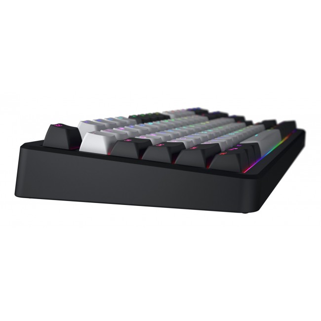 HATOR Rockfall 3 TKL Wireless, black, QMK/VIA, OMA profile white-black keycaps Keyboard - linear mechanical hotswap switches - US - ANSI Layout (HTK850)