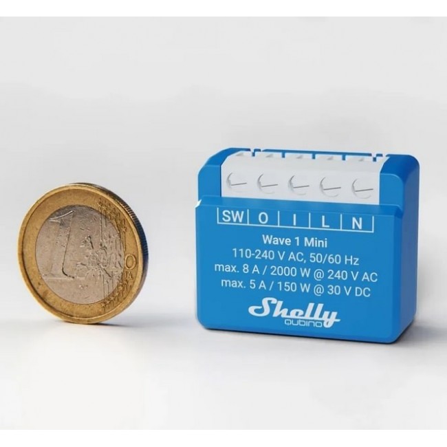 Shelly Qubino Wave 1 Mini LR Smart switch Z-Wave Blue