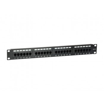 Equip 24-Port Cat.5e Unshielded Patch Panel, Black