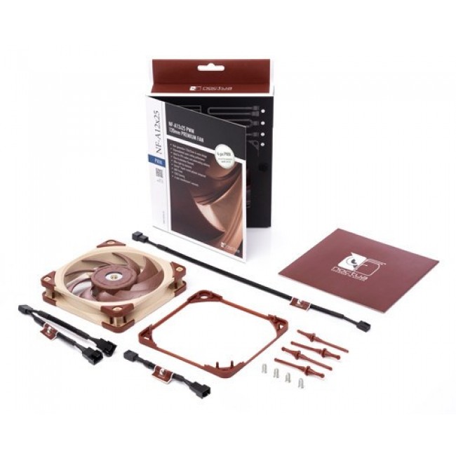 Noctua NF A12x25 PWM Computer case Fan 12 cm Beige, Red