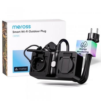 Smart Home Wi-Fi Plug for Indoor and Outdoor Use, Model MOP320MA-EU by Meross