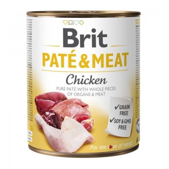 BRIT Pat & Meat Chicken - wet dog food - 800g