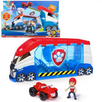 PAW Patrol , Transforming PAW Patroller with Vehicle Launchers, Lights & Sounds, Ryder Action Figure & ATV Toy Car, Kids Toys for Boys & Girls Ages 3+