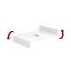 Maclean compact under-desk cable organizer, max load 5kg, white, MC-107 W Maclean compact under-desk cable organizer, max load 5kg, white, MC-107 W