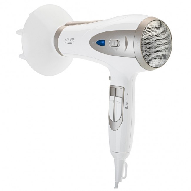 ADLER AD 2248WC HAIR DRYER, WHITE AND CHAMPAGNE