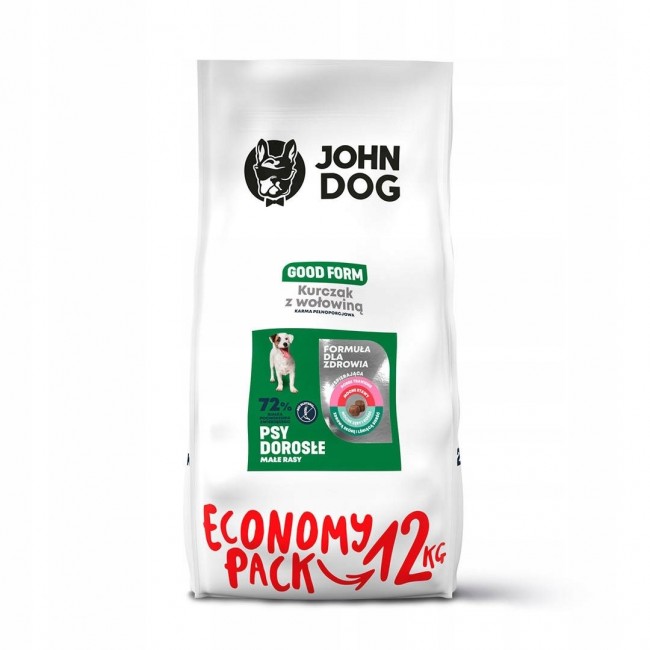 JOHN DOG Good Form Small breeds Chicken with beef - dry dog food - 12kg JOHN DOG Good Form Small breeds Chicken with beef - dry dog food - 12kg