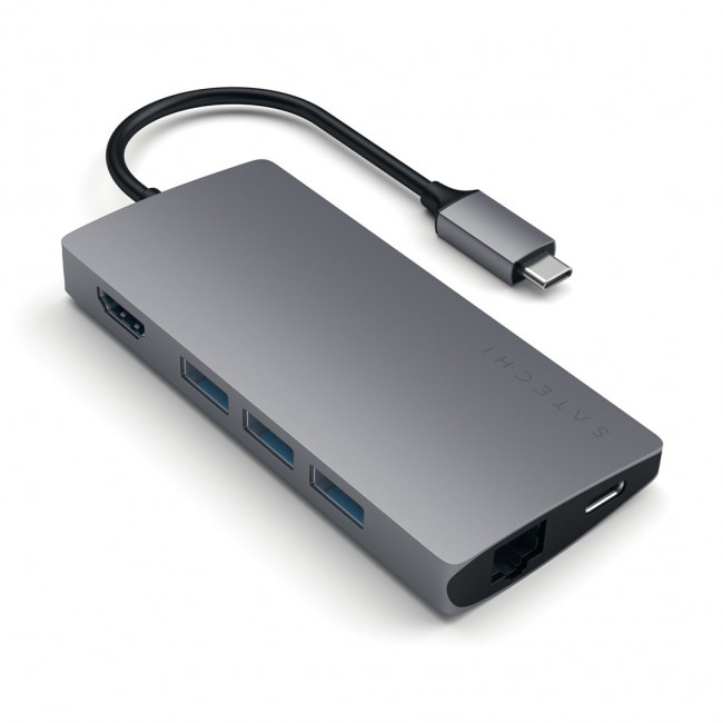 Satechi Multi-Port Adapter V2 Dock st. USB 3.2 Gen 1 (3.1 Gen 1) Type-C Grey Satechi Multi-Port Adapter V2 Dock st. USB 3.2 Gen 1 (3.1 Gen 1) Type-C Grey