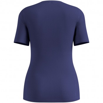 Bielizna termoaktywna z d ugim rękawem Odlo BL TOP crew neck s/s ACTIVE WARM niebieska M