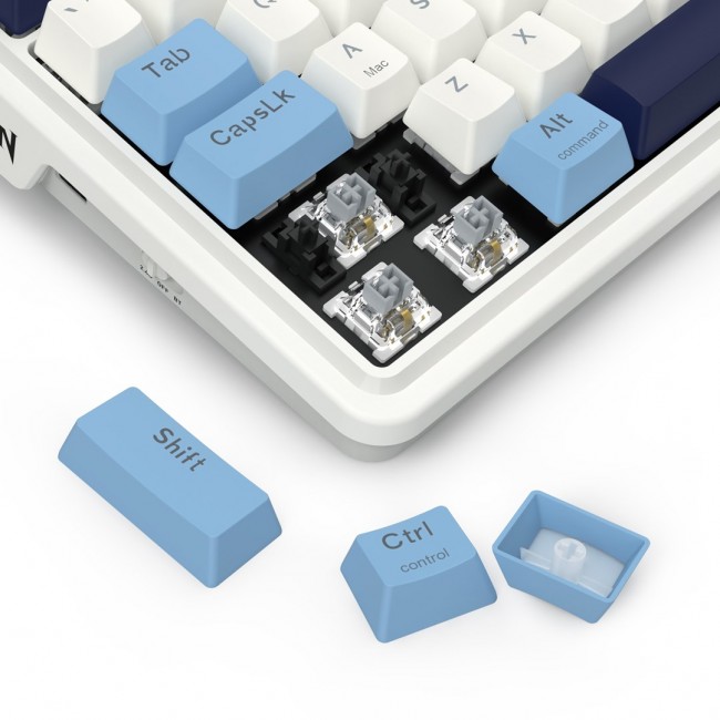 REDRAGON K728WBB-RGB-PRO Antonium Pro keyboard USB + RF Wireless + Bluetooth White, Blue