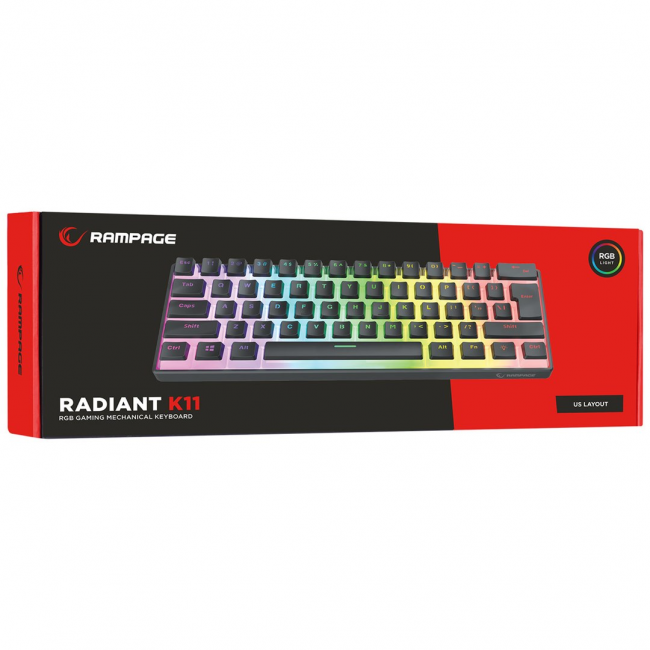 RAMPAGE KB-R86 UMBRA RED SWITCH MECHANICAL KEYBOARD BLACK