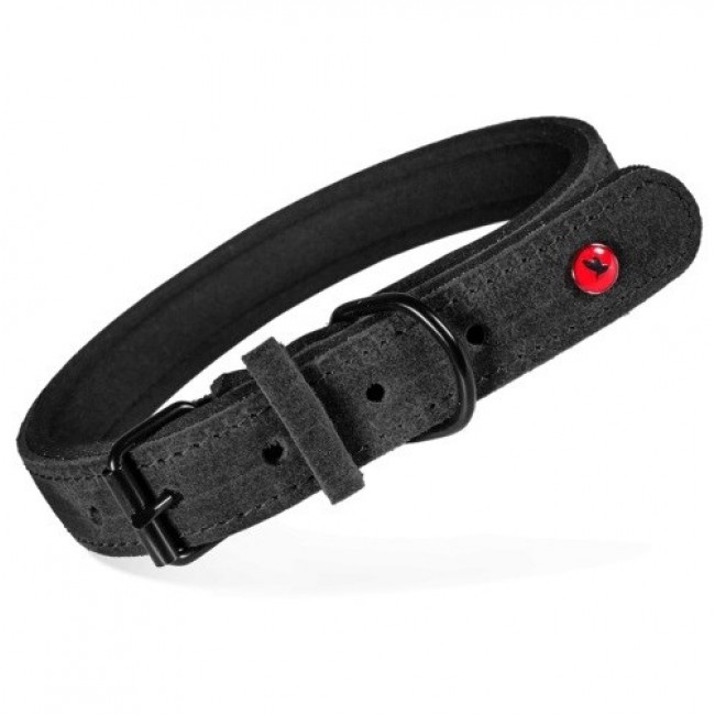 ZOLUX Komfort Leather, black color dog collar 50cm ZOLUX Komfort Leather, black color dog collar 50cm