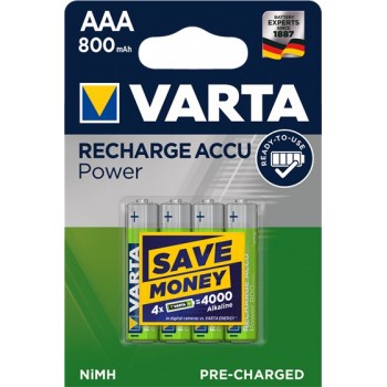 VARTA HR03 AAA Recharge Accu Power 800 mAh 56703 Rechargeable batteries 4 pc(s) Green