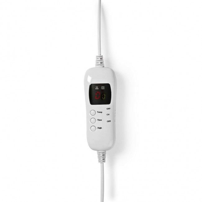 Nedis PEBL130CWT2 electric blanket 120 W Grey, White Fleece, Polyester Nedis PEBL130CWT2 electric blanket 120 W Grey, White Fleece, Polyester