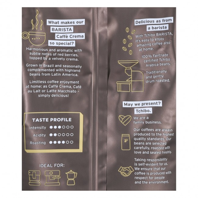 Tchibo Barista Caffe Crema bean coffee 1 kg Tchibo Barista Caffe Crema bean coffee 1 kg