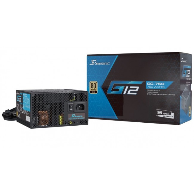 Seasonic G12 GC 80 PLUS Gold Power Supply - 750 Watt, black