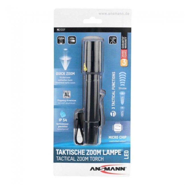 Ansmann M200F Black Hand flashlight Ansmann M200F Black Hand flashlight