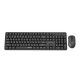 Gembird KBS-WMS-01-CYRL Silent key Pro Business wireless desktop set, black, RU layout