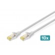 Digitus CAT 6A S/FTP patch cable, 10 pieces