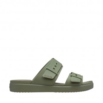 Klapki damskie Crocs Brooklyn Buckle Low zielone 211215 3BX 39-40