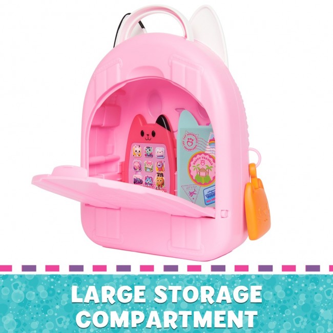 Gabby's Dollhouse , Gabby Girl On-The-Go Travel Set, Pretend Play Travel Toys, Toy Passport, Toy Phone and Compass Charm, Kids Toys for Girls & Boys 3+