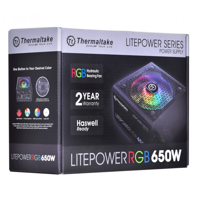 Power supply Thermaltake Litepower RGB PS-LTP-0650NHSANE-1 (650 W Active 120 mm)