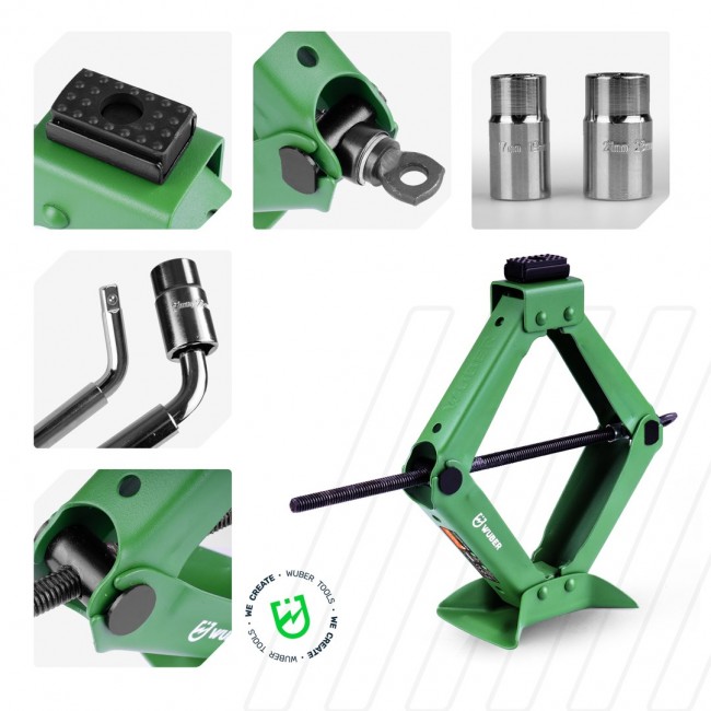 2 t trapezoidal car jack 120 415 mm W22023 WUBER