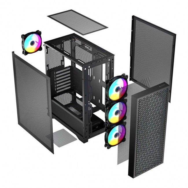 Logic DART PRO ARGB MIDI USB-C PC Case Black Logic DART PRO ARGB MIDI USB-C PC Case Black