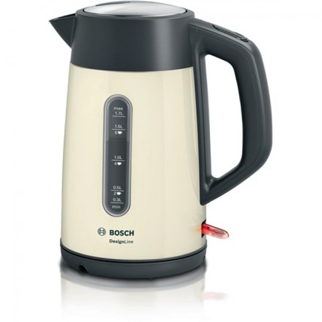 Bosch TWK4P437 electric kettle 1.7 L 2400 W Beige, Black Bosch TWK4P437 electric kettle 1.7 L 2400 W Beige, Black