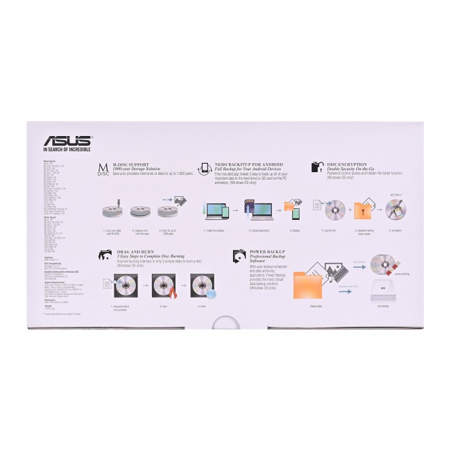 ASUS BW-16D1X-U optical disc drive Blu-Ray RW Black ASUS BW-16D1X-U optical disc drive Blu-Ray RW Black